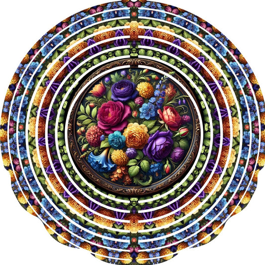 WIND SPINNER - FLOWER RAINBOW COLORS