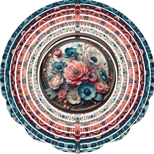 WIND SPINNER - FLOWER PINK BLUE LIGHT