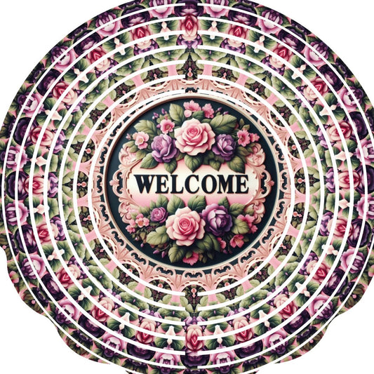 WIND SPINNER - FLOWER WELCOME SIGN