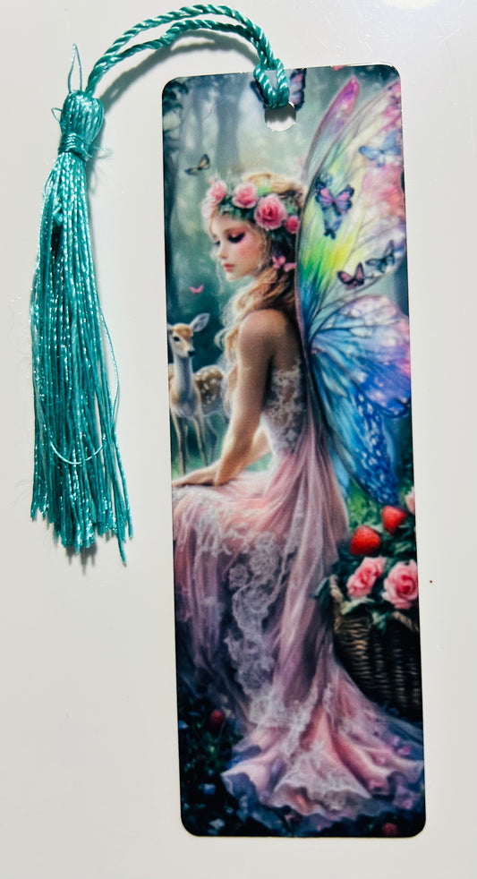 BOOKMARK - FAIRY WITH DEER