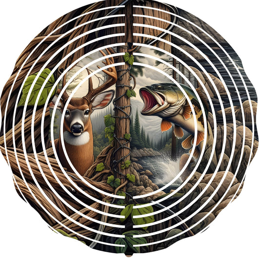 WIND SPINNER - FISH & DEER
