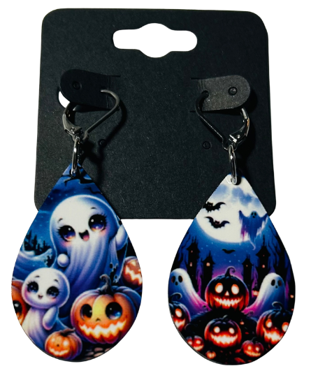 EARRINGS - HALLOWEEN GHOSTS CUTE
