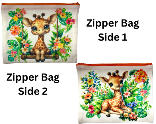 ZIPPER BAG - ANIMAL GIRAFFE