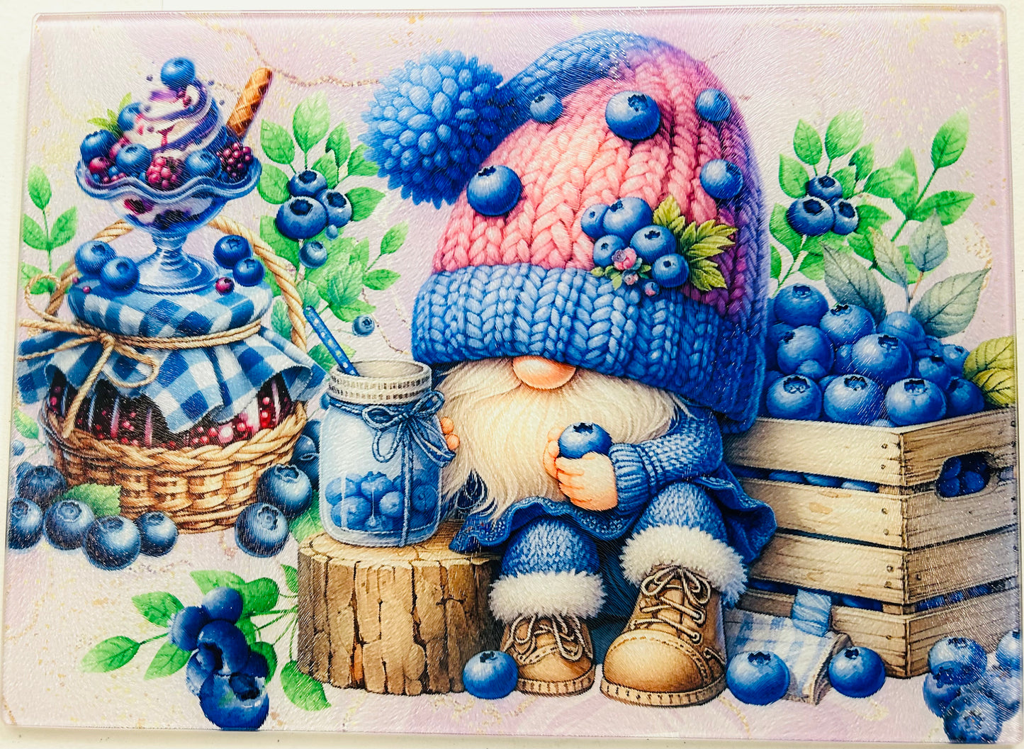 Glass Cutting Board - Gnome