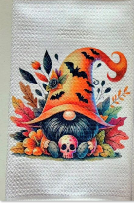 TOWELS - HALLOWEEN GNOME BAT HAT
