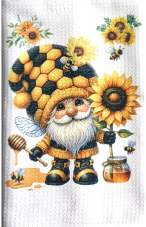 TOWELS - GNOME BEES/HONEY SUNFLOWER
