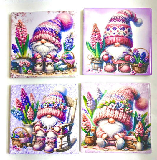COASTERS 4/pk - GNOME SUCCULENTS