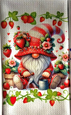 TOWELS - GNOME FRUITS STRAWBERRY VINES