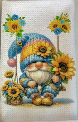 TOWELS - GNOME FLOWERS SUNFLOWERS