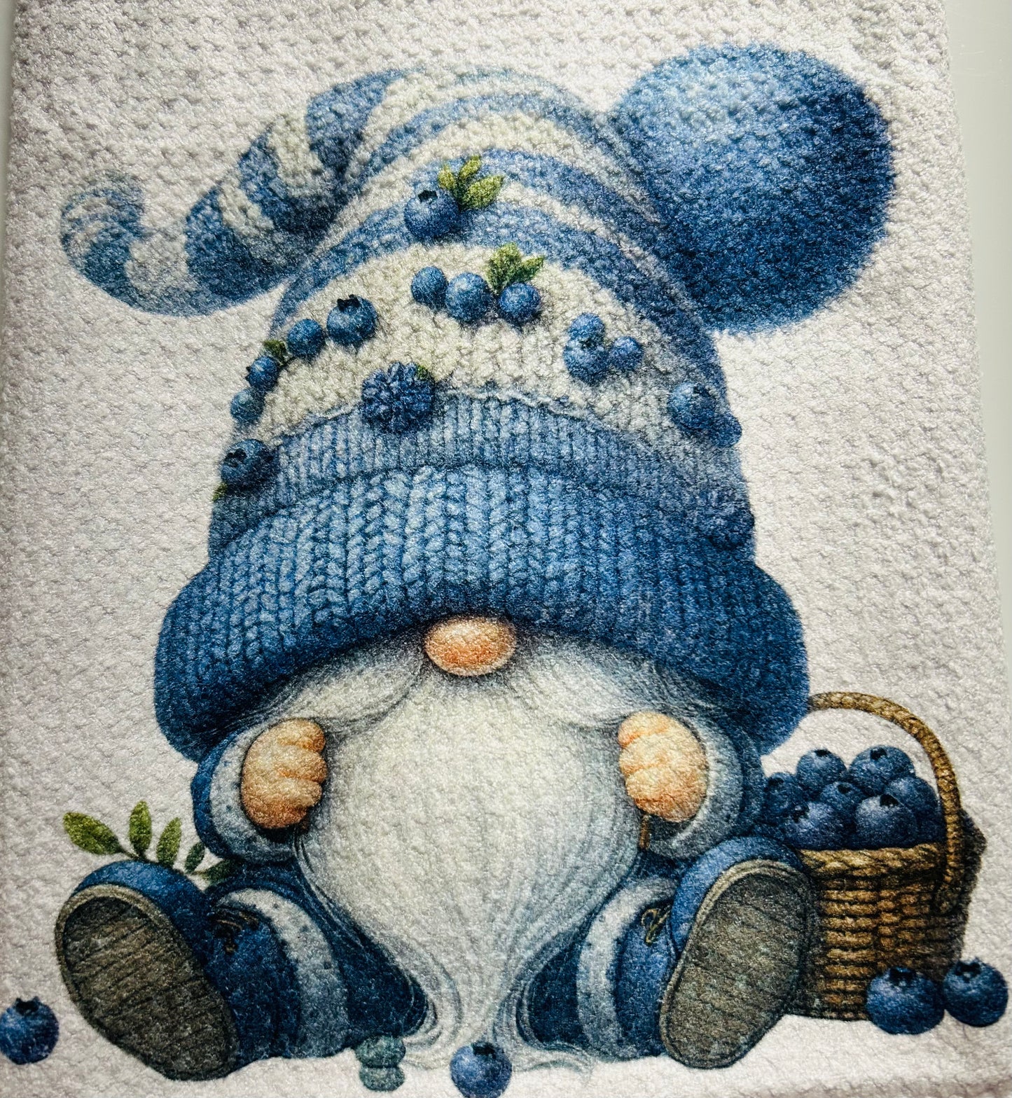 TOWELS - GNOME FRUITS BLUEBERRY BASKET