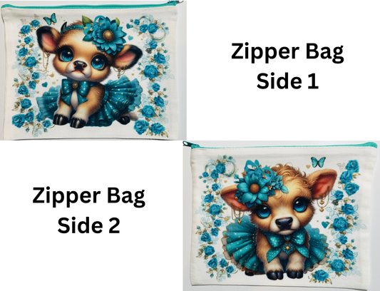 Zipper Bags - Highland Cow
