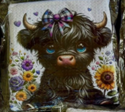 Towels -  Highland Cow Chef Hat/Bows