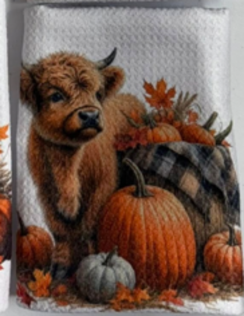 Towels -  Highland Cow Fall