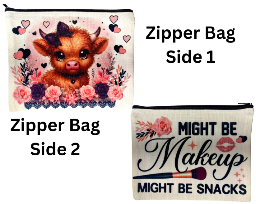ZIPPER BAG - HIGHLAND COW MAKEUP