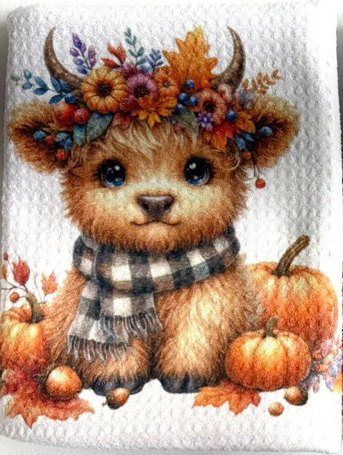 Towels -  Highland Cow Fall