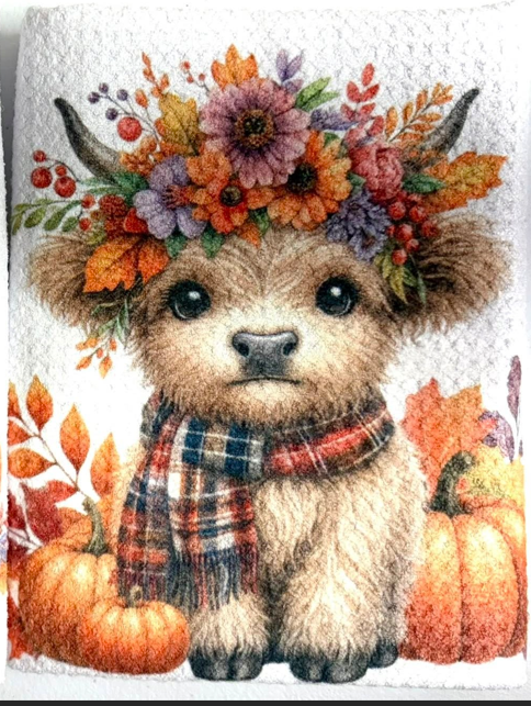 Towels -  Highland Cow Fall