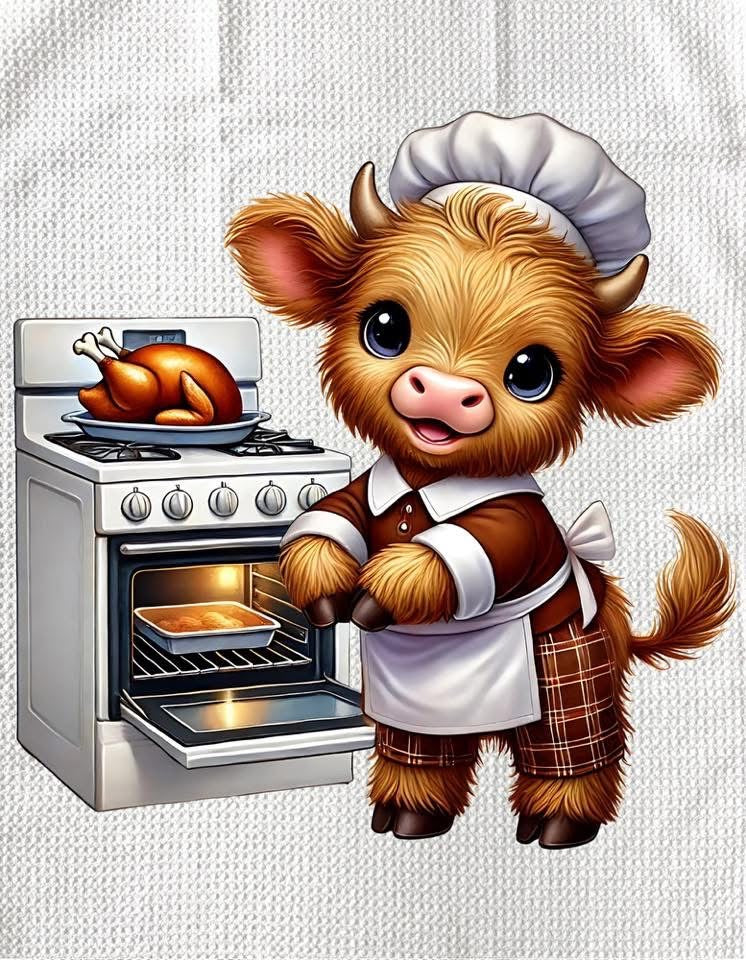 Towels - HIGHLAND COW CHEF