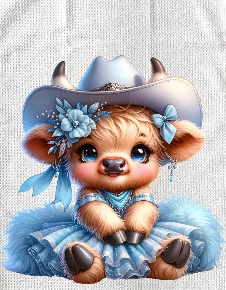 Towels - HIGHLAND COW COWBOY HATS