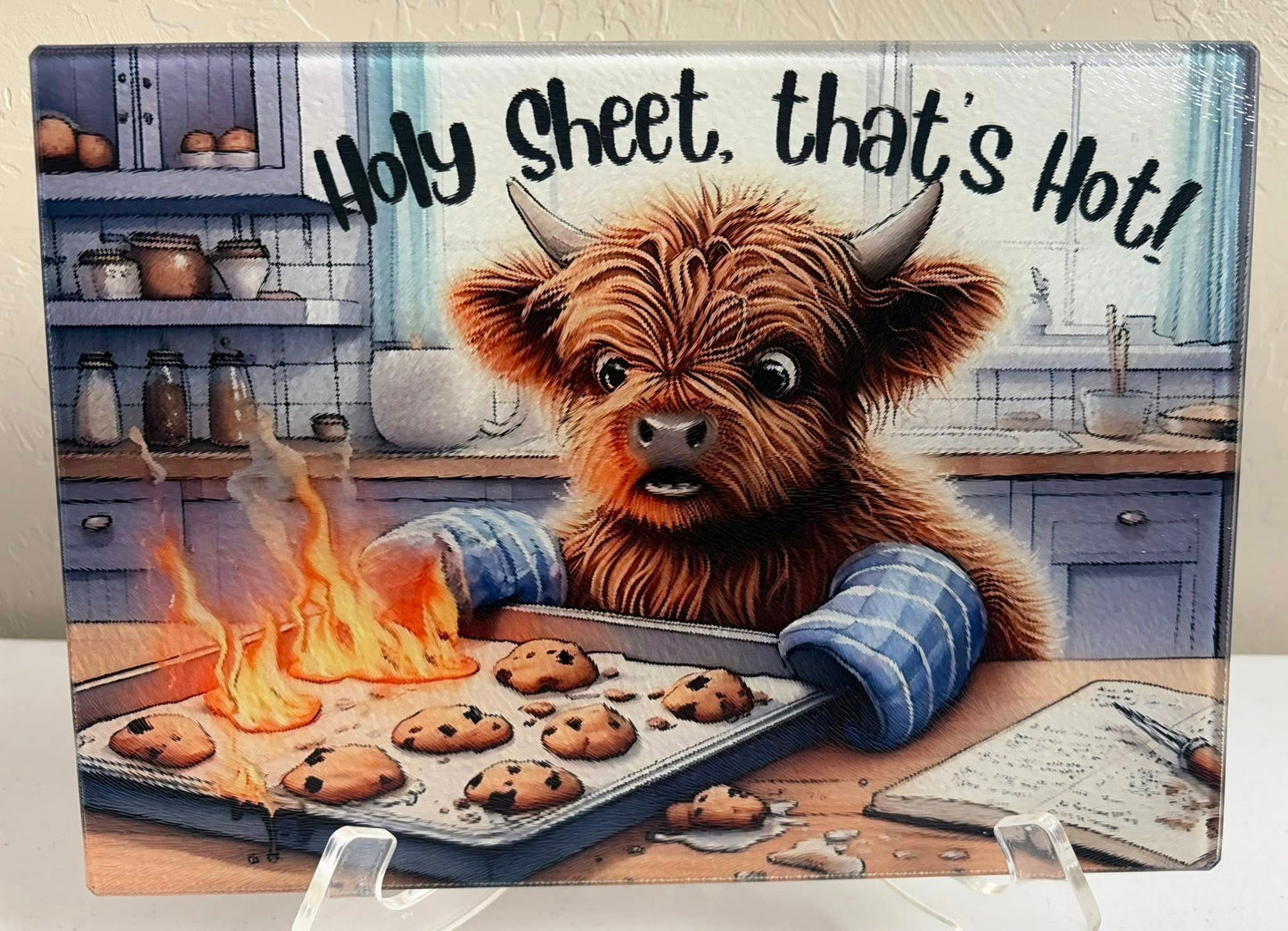 Glass Cutting Board - Highland Cows