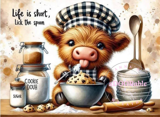 Glass Cutting Board - Highland Cows