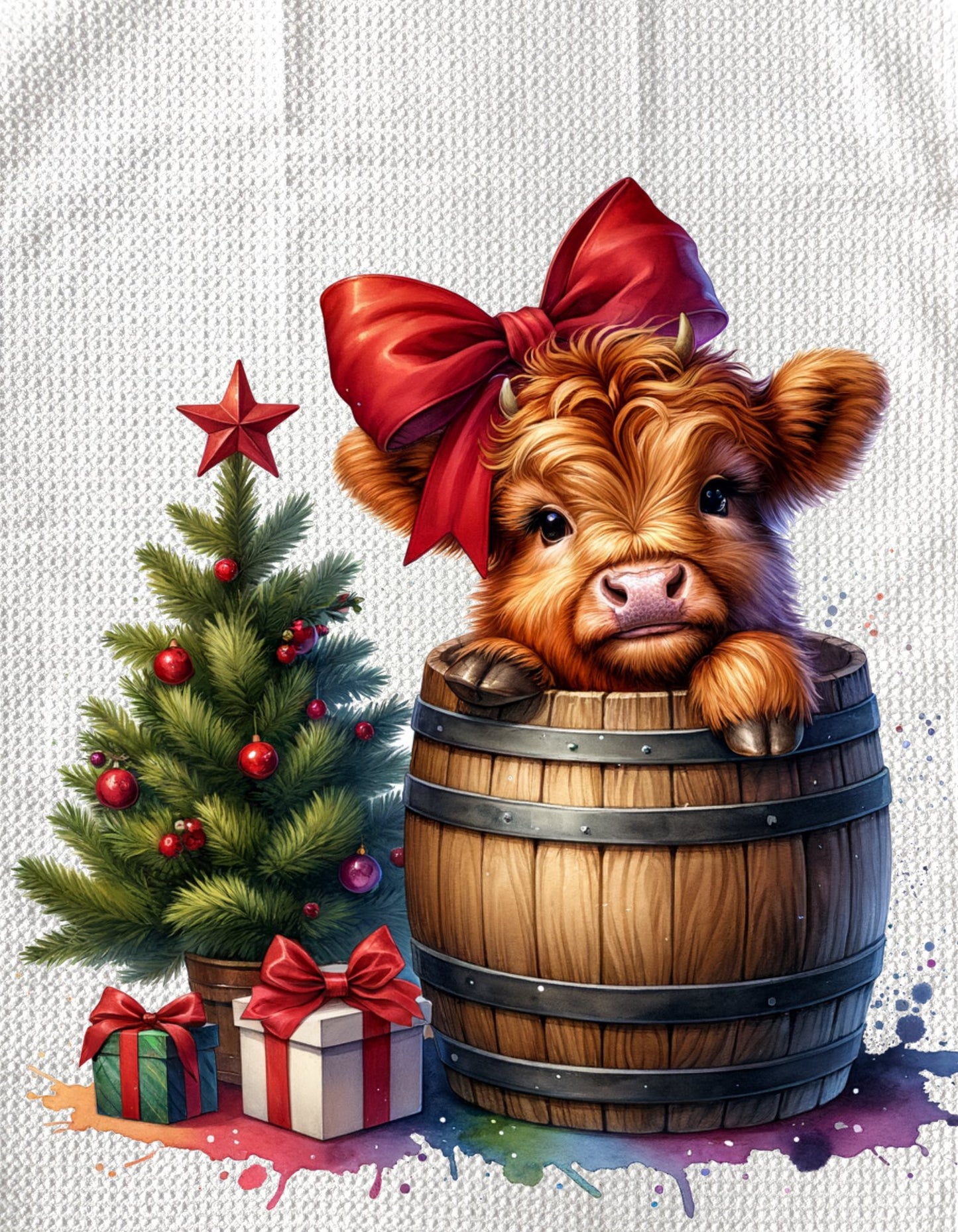 Towels - HIGHLAND COW CHRISTMAS
