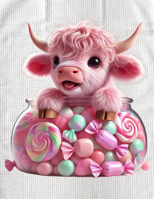 TOWELS - HIGHLAND COW SWEETS CANDY JAR