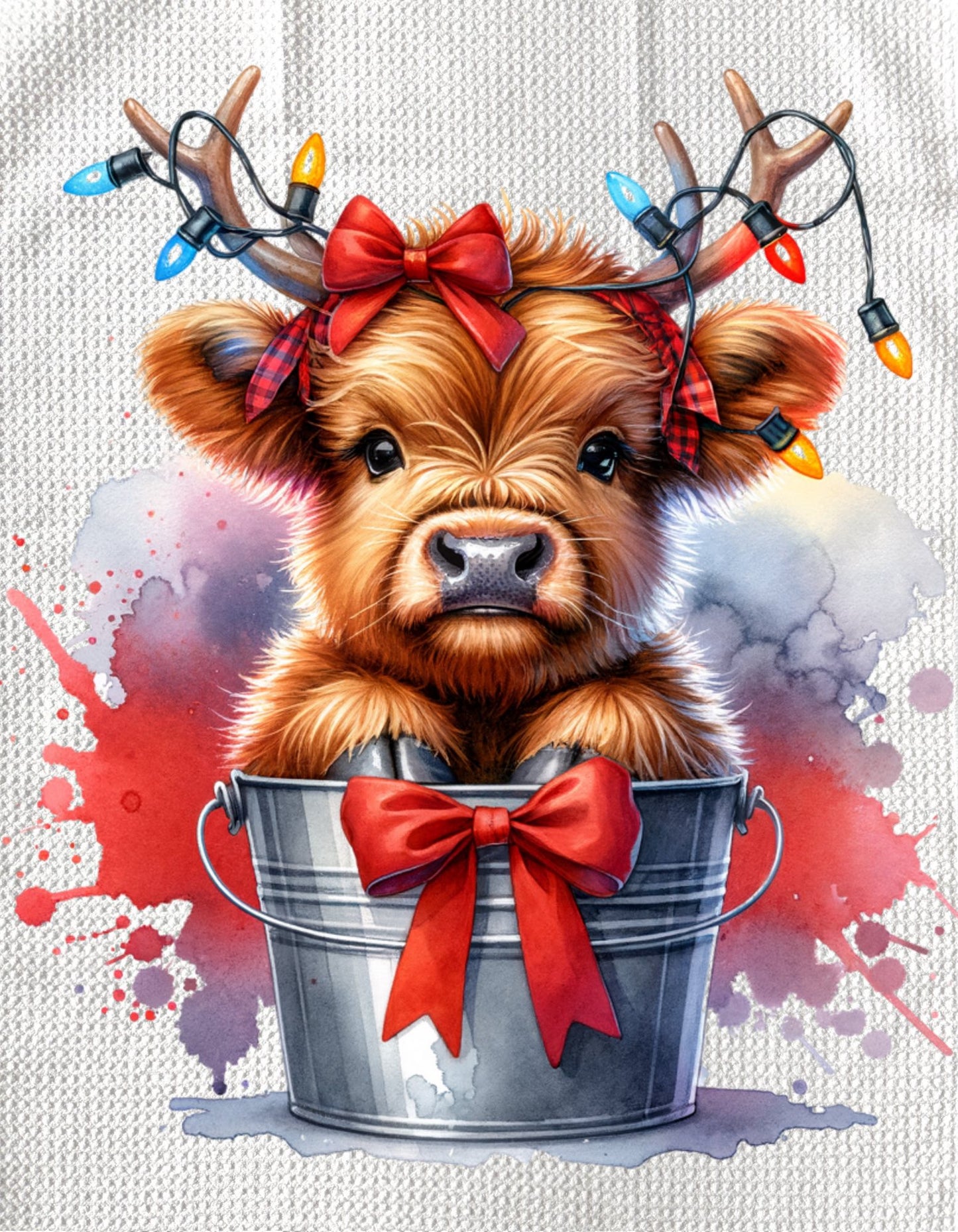 Towels - HIGHLAND COW CHRISTMAS