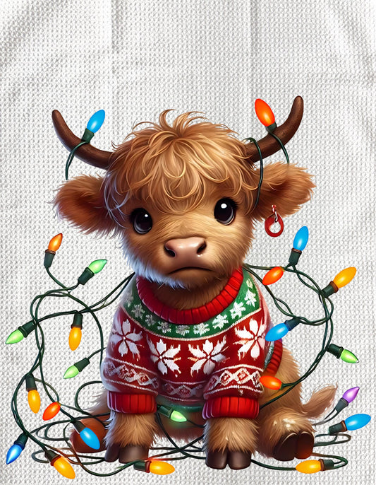 Towels - HIGHLAND COW CHRISTMAS