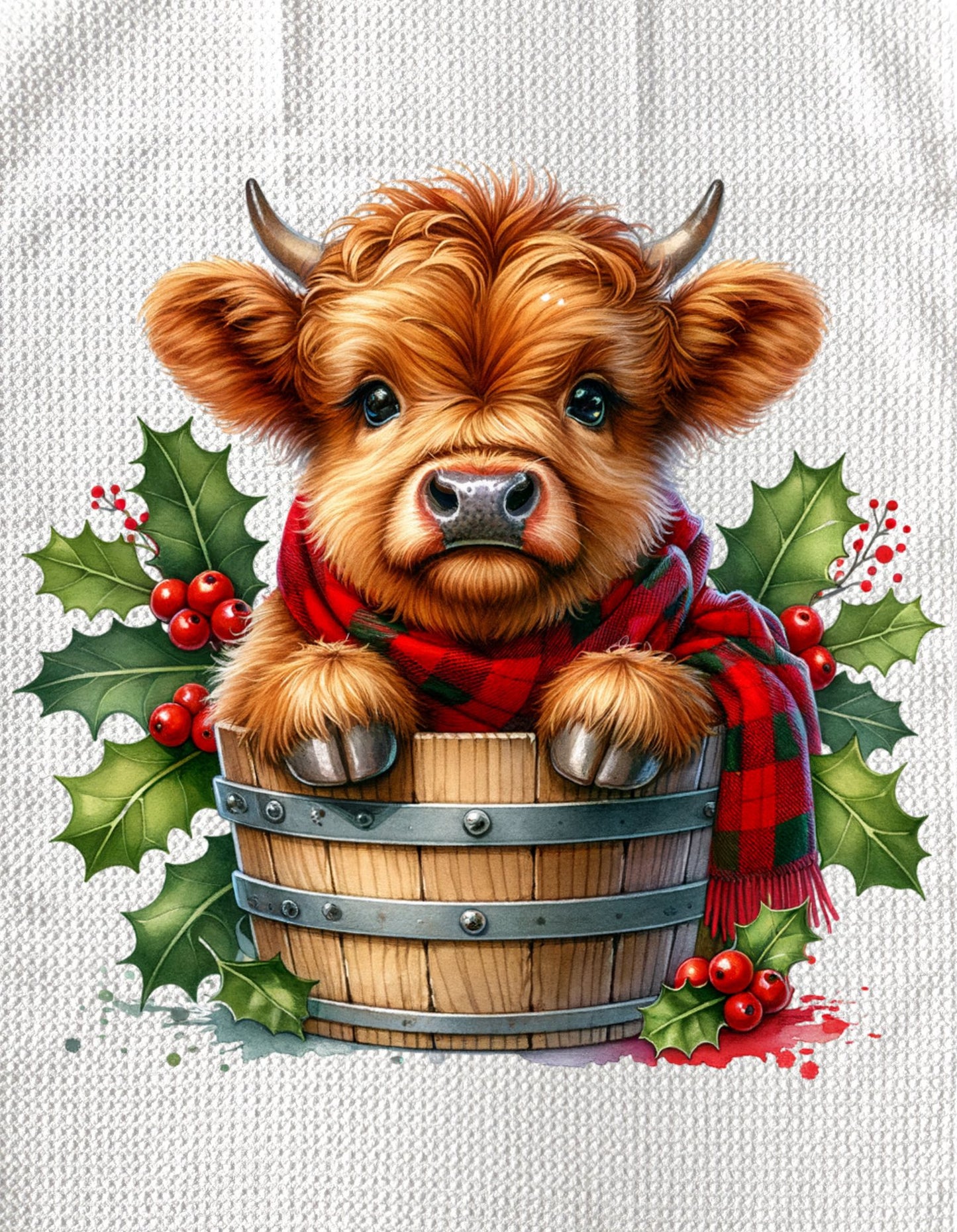 Towels - HIGHLAND COW CHRISTMAS