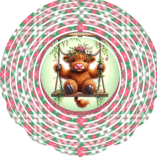 WIND SPINNER - HIGHLAND COW SWING