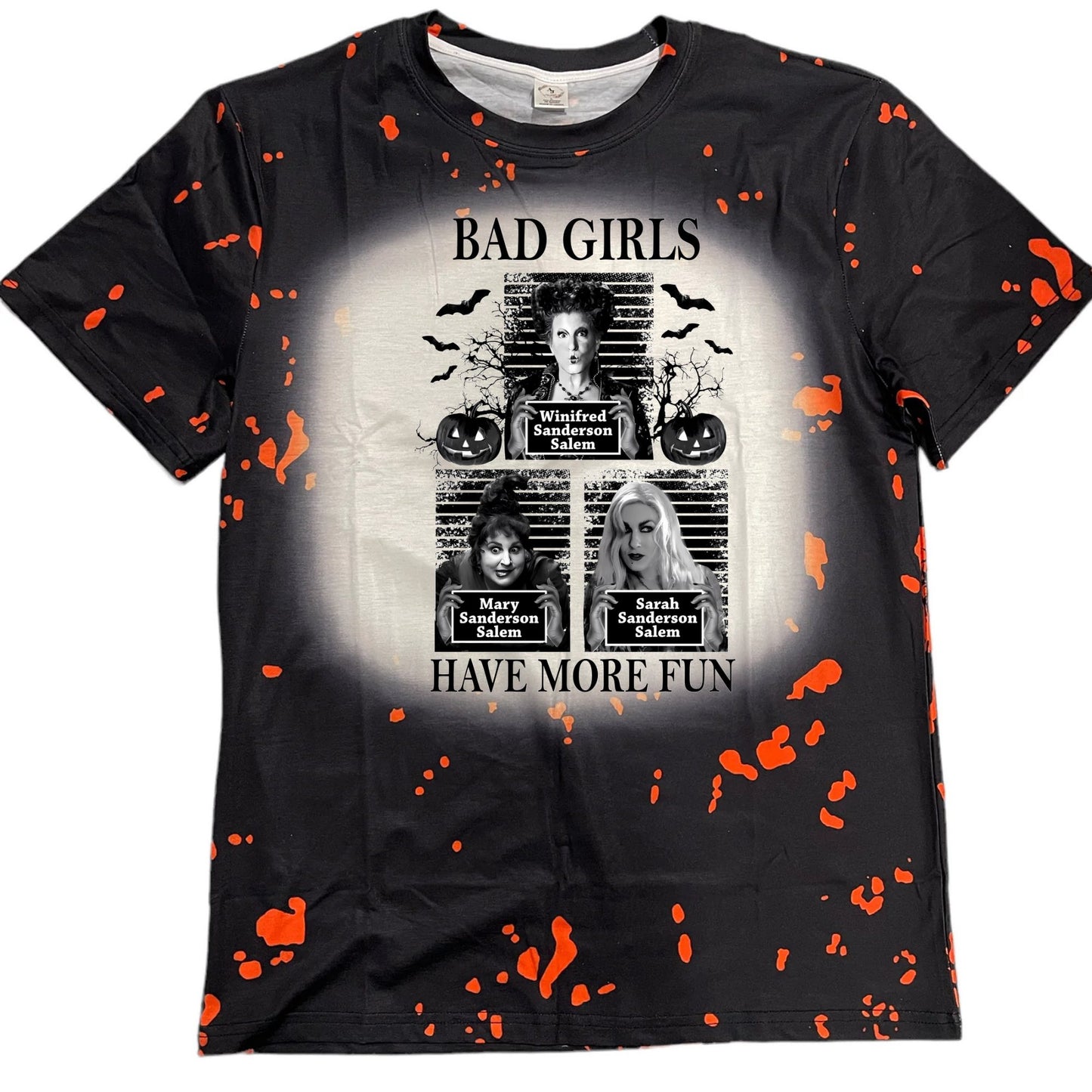 T-Shirts Faux Bleached Patterns - Halloween