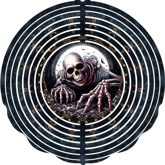 WIND SPINNER - HALLOWEEN SKELETON CRAWLING