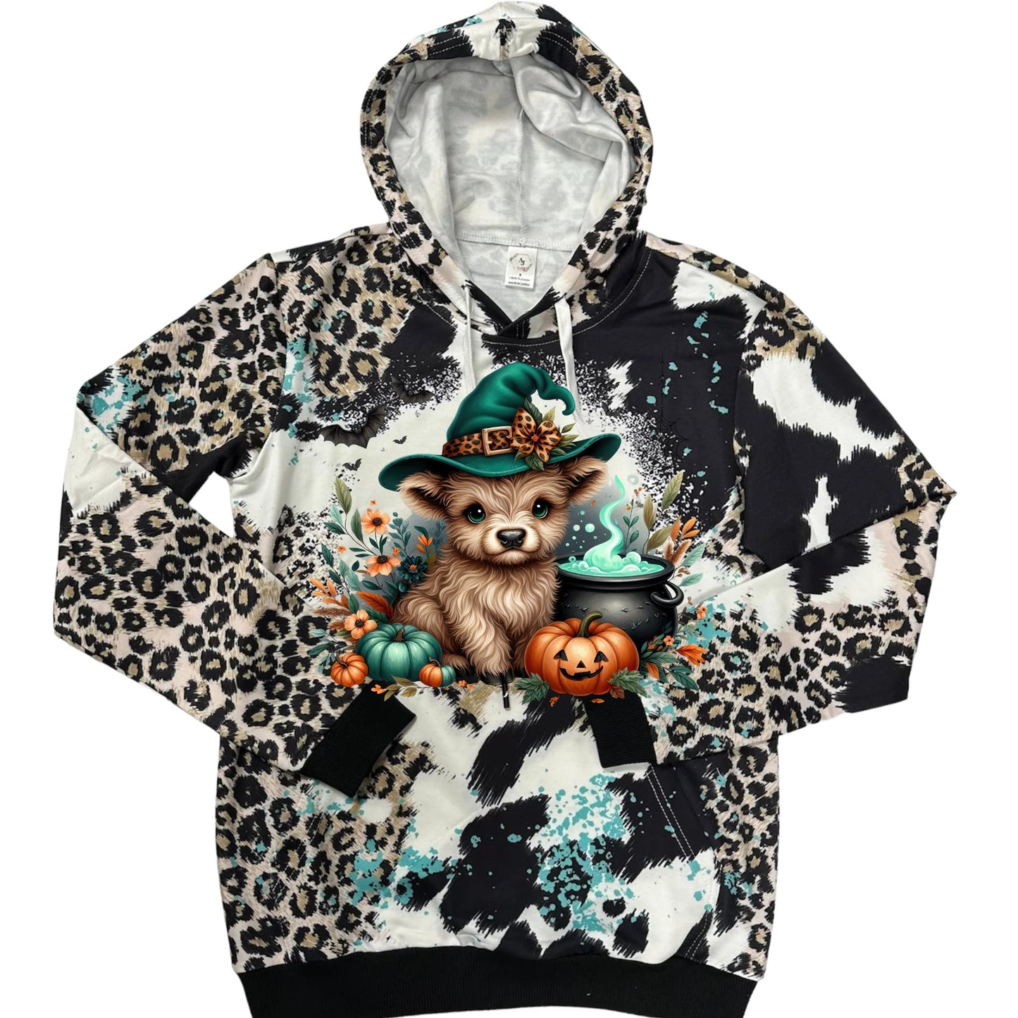 Hoodies Fleeced LIne and Faux Bleached- Halloween