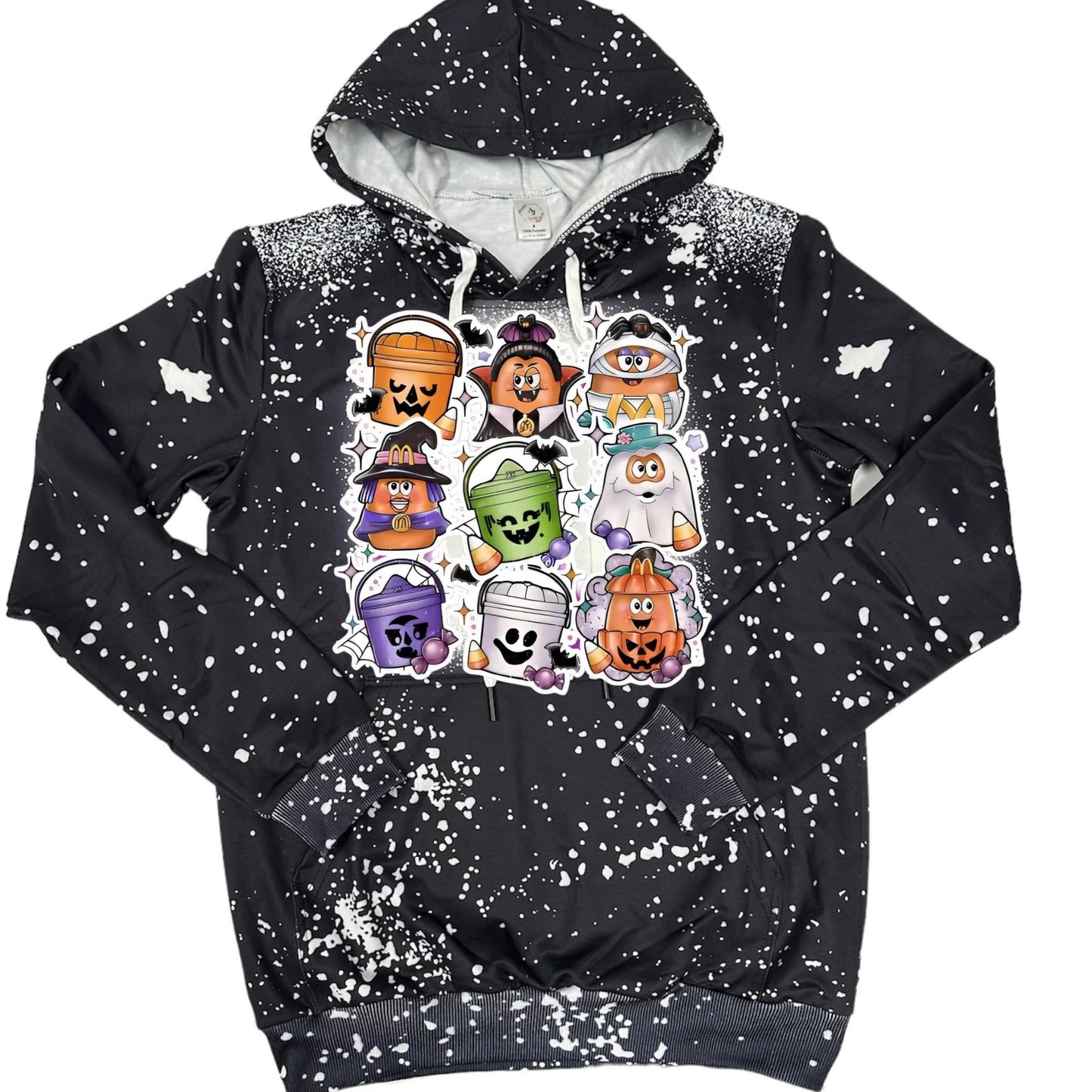 Hoodies Fleeced LIne and Faux Bleached- Halloween