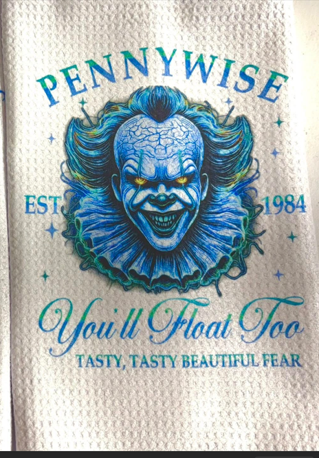 TOWELS - HALLOWEEN PENNY WISE YOU'LL FLOAT