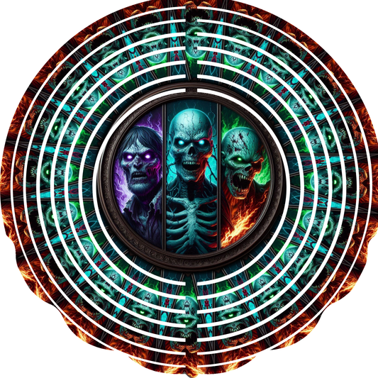 WIND SPINNERS - HALLOWEEN SKELETONS & ZOMBIES