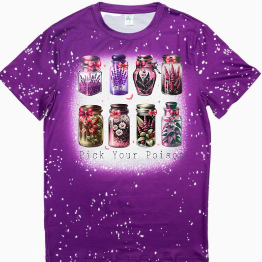 T-Shirts Faux Bleached - HALLOWEEN PICK YOUR POISON