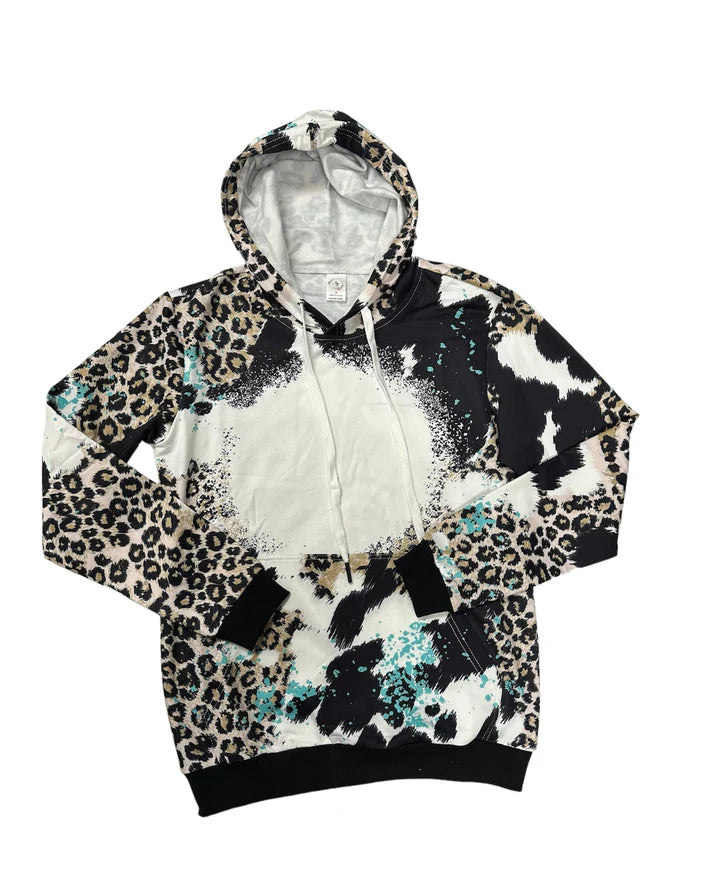 Hoodies Faux Bleached/Pattern- BLANK CUSTOM