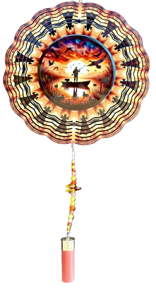 Wind Spinners with Jewel Strand Bird Hunting at Sunset