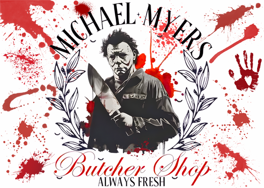 Tempered Glass Cutting Board Halloween Butcher Shop Always Fresh