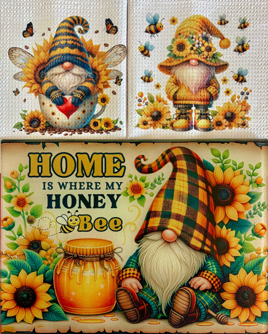 KITCHEN SET - GNOME bEE/HONEY (3 PIECE SET)