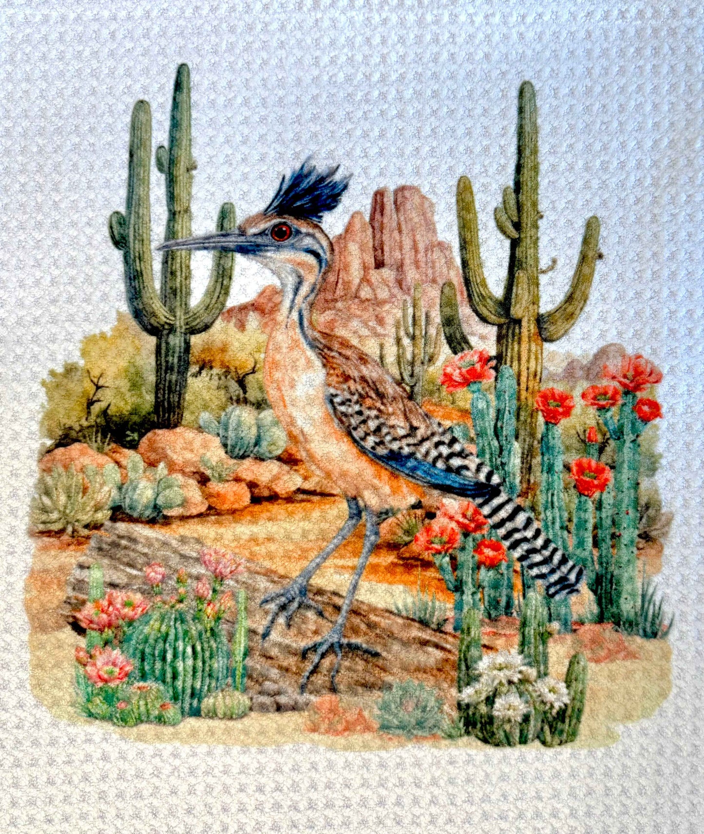 TOWELS - Roadrunner Standing on Wood