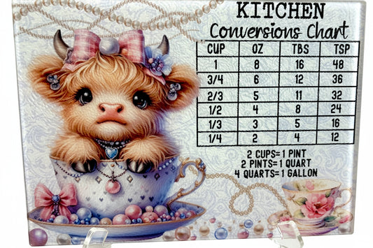 Cutting Board - HIGHLAND COWS CONVERSION CHARTS