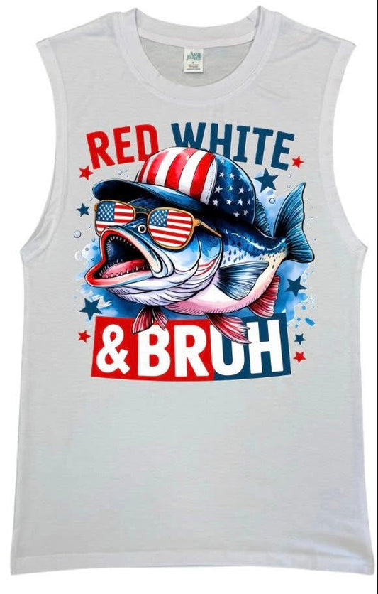 TANK TOP: MEN'S MUSCLE - AMERICAN FISH