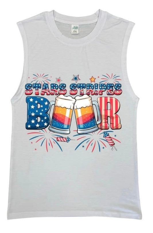 TANK TOP: MEN'S MUSCLE - JULY 4TH BEERS