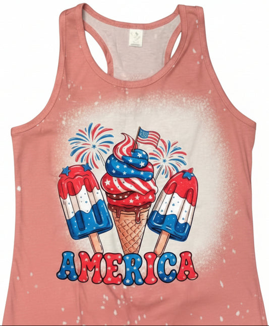 WSB FAUX BLEACHED - JULY 4TH  ICE CREAM
