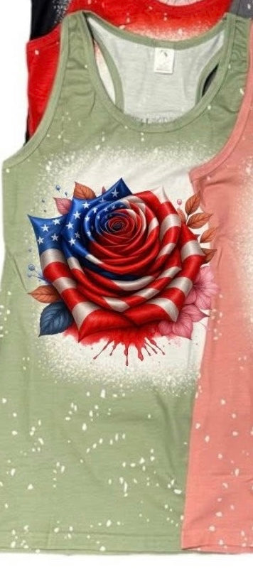 Tank Top WOMENS'S Scrunch Back Faux Bleached - MISC DESIGNS