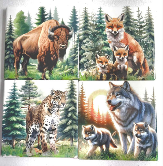Coasters 4/pk - ANIMALS MISC.