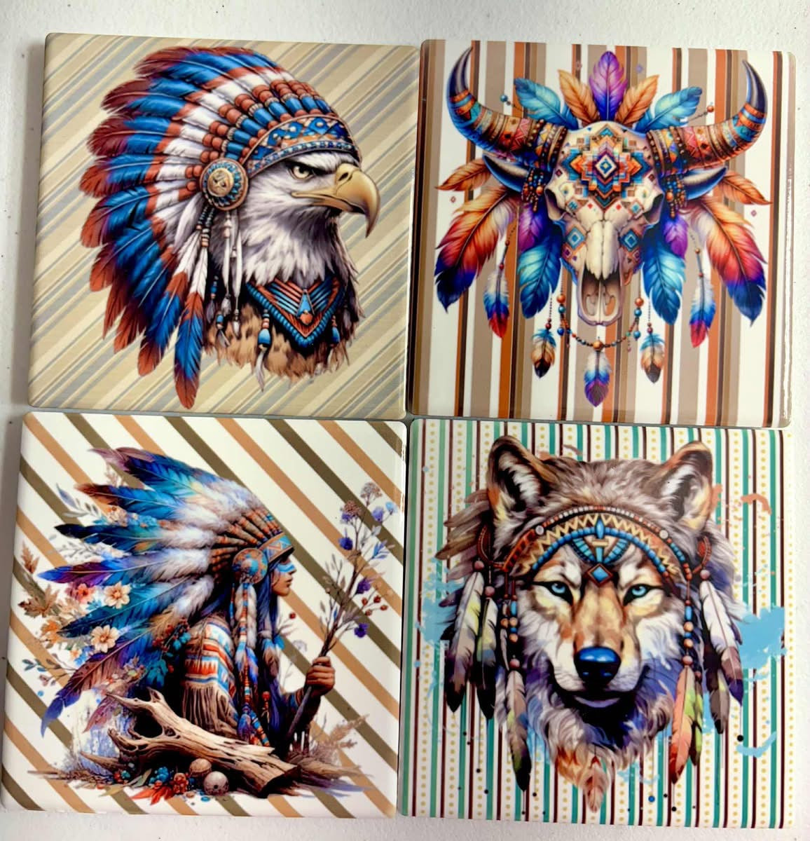 Coasters 4/pk - NATIVE AMERICAN