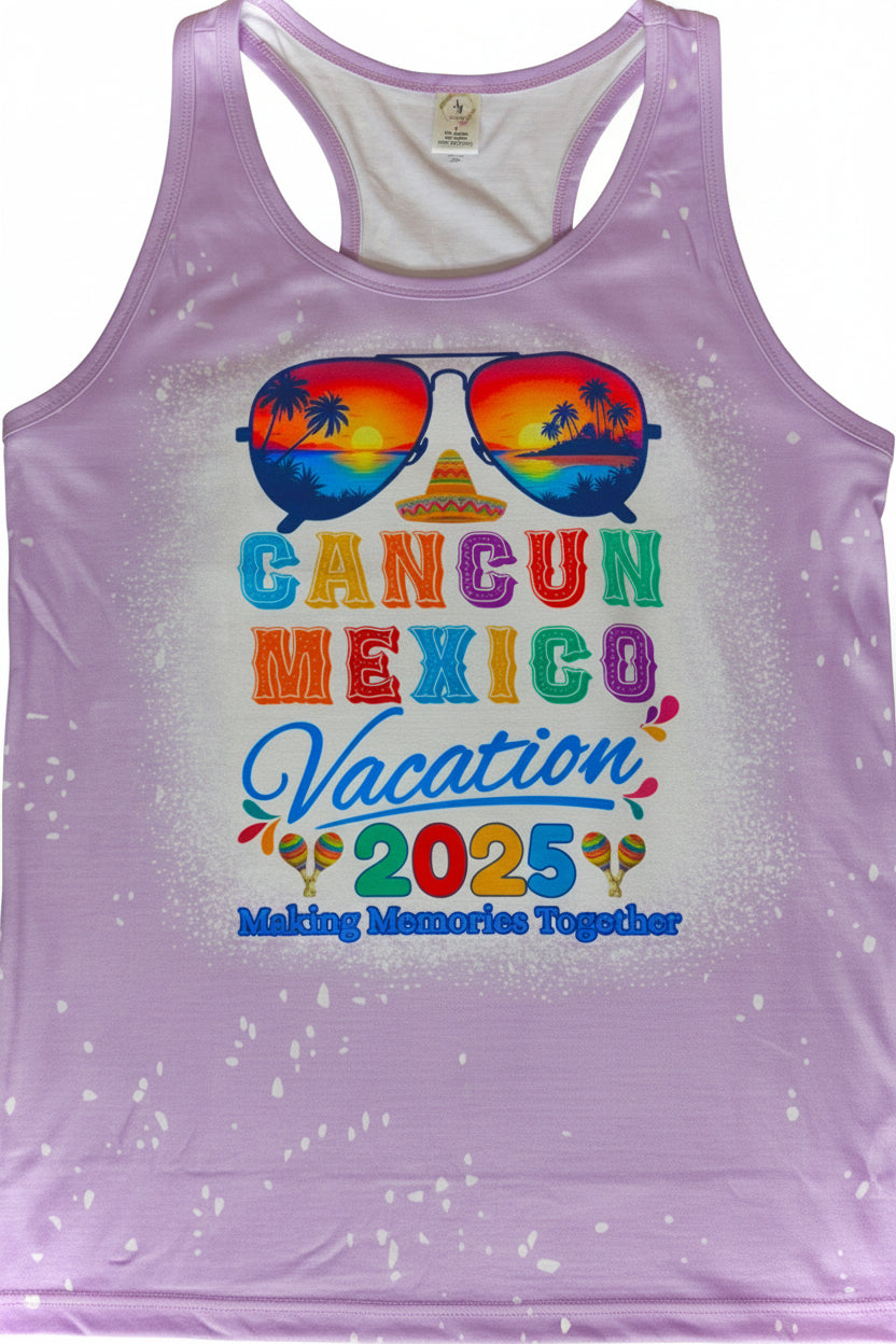 Tank Top WOMENS'S Scrunch Back Faux Bleached - MISC DESIGNS